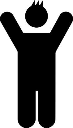 Boy With Rised Arms Sketch Style Svg Vector, Free Vectors File